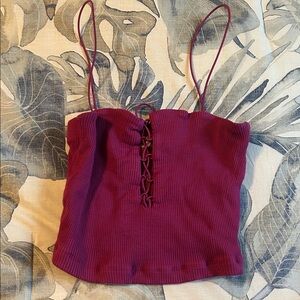 Intimately Free People Purple Lace-Up Top